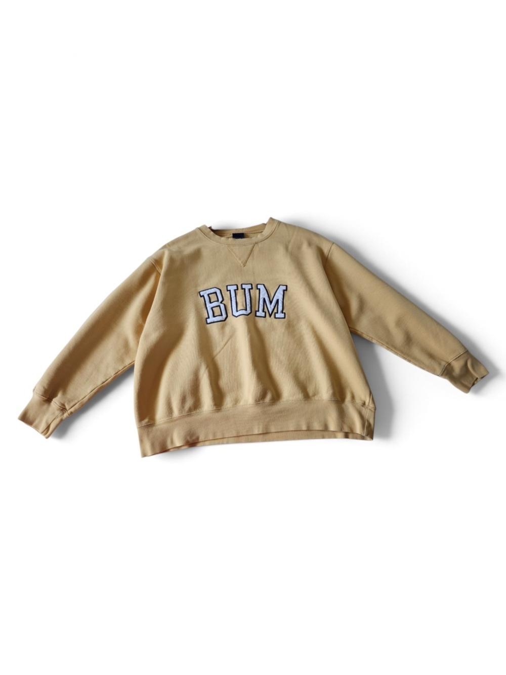 VintageY2K BUM Logo Crewneck Sweatshirt In Butter Yellow
